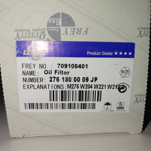 [2761800009] Mercedes Benz Oil Filter Insert, with seal ring 2761800009